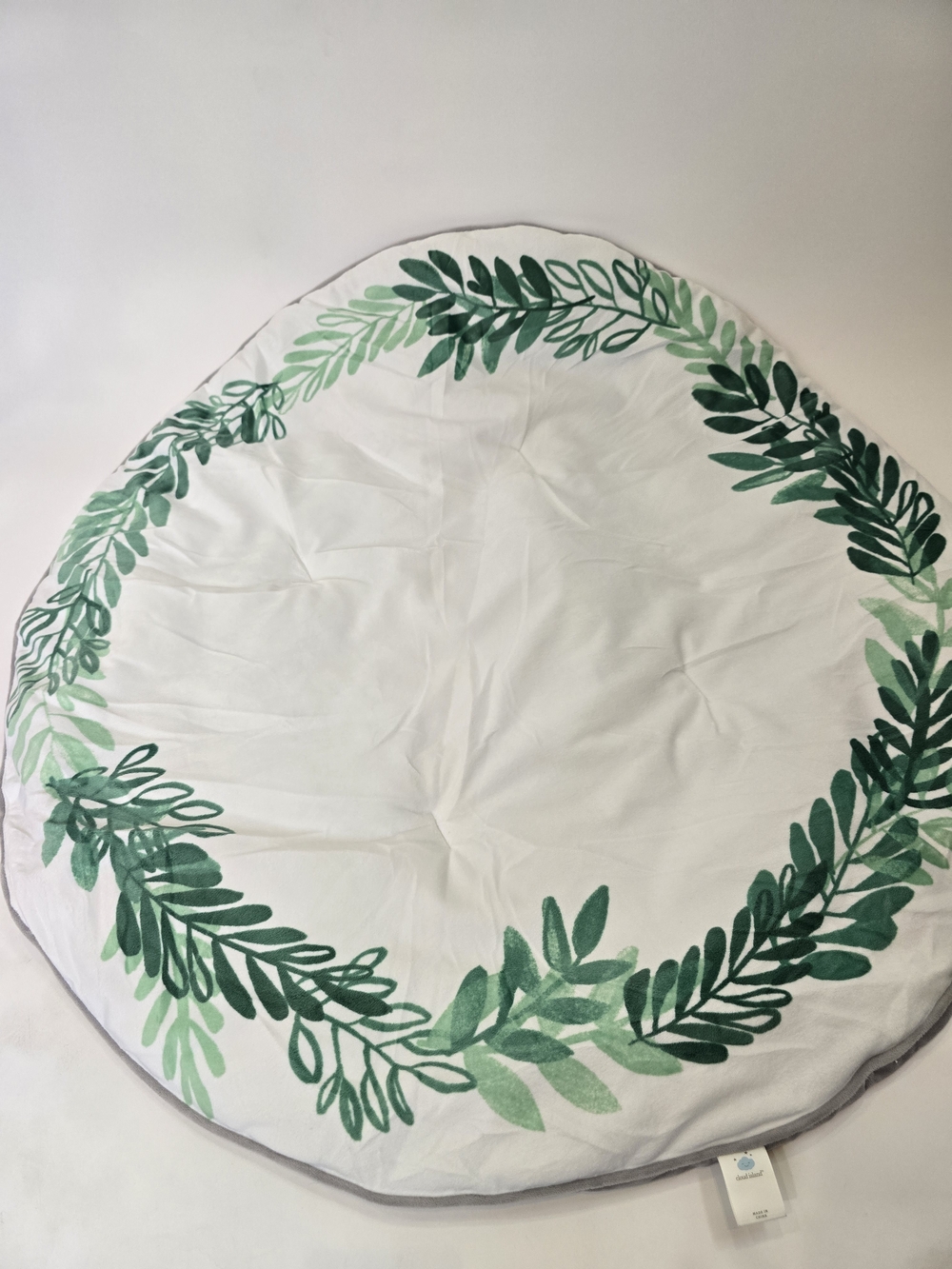 Round Green Leaf Wreath Play Mat Monthly Baby Pics